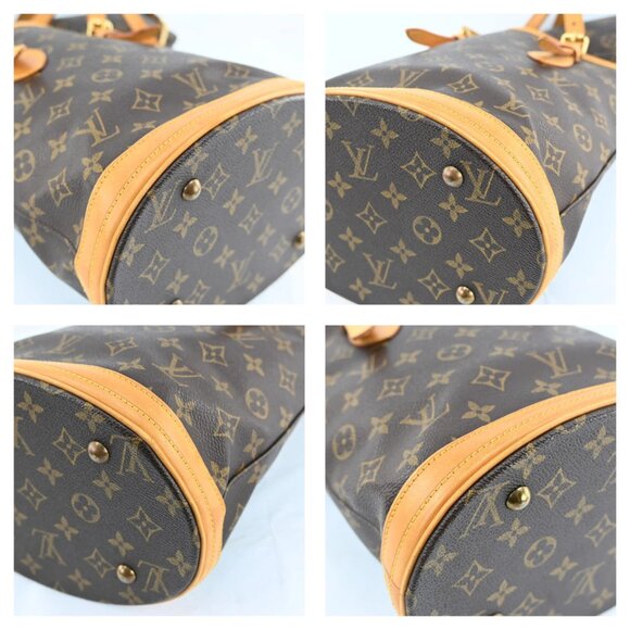 Authentic Louis Vuitton Monogram Bucket PM Leather Brown Tote bag bsj1062-110725 - Picture 7 of 16
